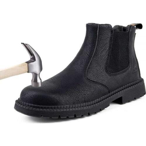 Leather Work & Safety Boots Men Walking Shoes Indestructible Male Work Shoes Men Winter Boots Safety Shoes Men Steel Toe Shoe