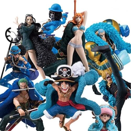 One Piece 20th Anniversary Commemorative Straw Hat Luffy Zoro Sanji Choppers Action Doll Give Childrens Birthday Gift Toys