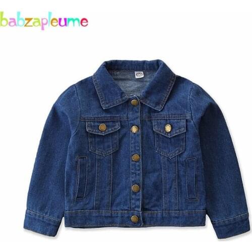 1-5Years/Spring Clothes Korean Fashion Casual Kids Jackets For Girls Long Sleeve Denim Toddler Coat Children Clothing BC1058