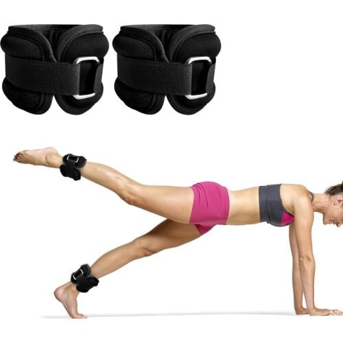 Lixada 1 Pair Training Weight Band Adjustable Ankle Wrist Weights Strength Sandbag for Yoga Pilates Running Exercise Fitness