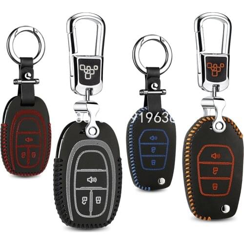 Luckeasy leather key cover for maxus T60 2017 Car Key bag case wallet holder