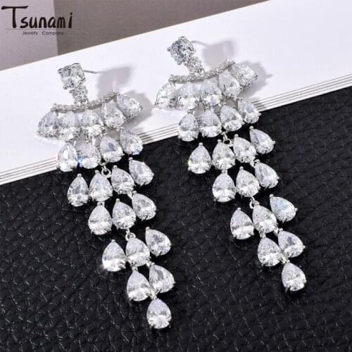 New Arrival Ins Fashion Trend Style Earrings Delicate Zircon Stone Earrings For Women Popular Wedding Earring Jewelry Gifts
