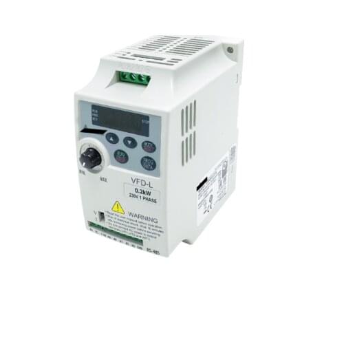 New VFD-L Inverter Variable-Frequency Drive VFD002L21A 1 Phase 220V 200W 0.25HP 1.6A 400HZ