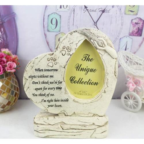 New Arrival Pet Memorial Stone with Photo Frame Garden Backyard Animal Monument Puppy Cat Accessories