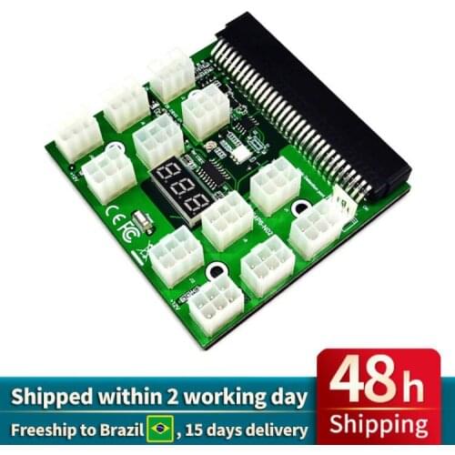 XT-XINTE PCI-E 12V 64Pin to 12x 6Pin Power Supply Server Adapter Breakout Board for HP 1200W 750W PSU Server GPU BTC Mining