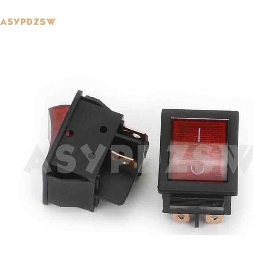 5 PCS High current rocker power switch K&K 30A/250VAC KCD2 Purple copper 4-PIN