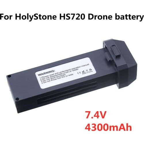 Suitable for HolyStone HS720 HS720E UAV high-capacity lithium battery perfect compatibility longer flight time 7.4V 4300mAh