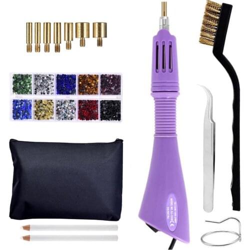 Professional Hot Fix Applicator DIY Set Hot Rhinestone Crystal Machine Crafts on Clothes Shoes and Jeans