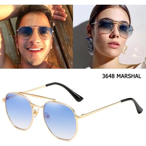 JackJad 2020 Fashion Polygon Metal Style 3648 MARSHAL Gradient Sunglasses Vintage Classic Brand Design Sun Glasses Oculos De Sol