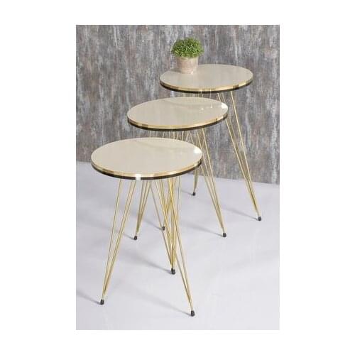 Modern Zigon coffee table Double Gold Cream Tel coffee tables table basse furniture living room table