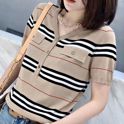 TSXT Womens Striped T-shirts