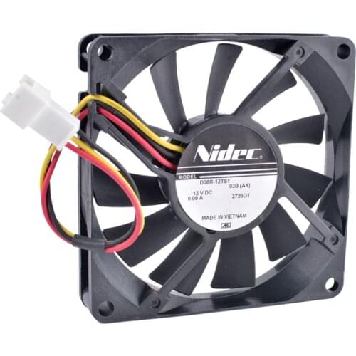 COOLING REVOLUTION D08R-12TS1 8cm 80mm fan 8015 12V 0.09A 3-wire ultra-quiet cooling fan