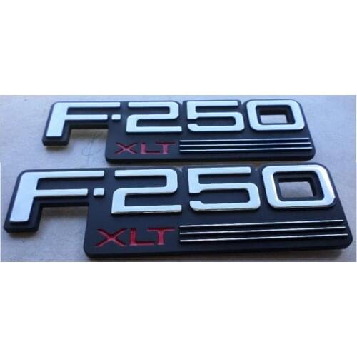 2PCXABS Plastic F250XLT F-250XLT Car Sticker Emblem Badge Embleme Emblema