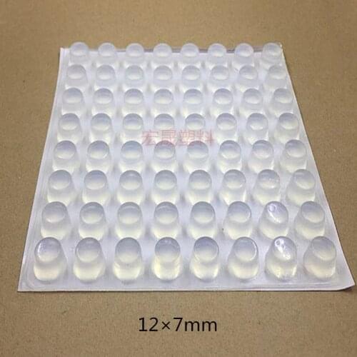 320PCS12mm x 7mmTransparent anti slip Silicone rubber feet pads plastic bumper damper shock absorber 3M self-adhesive Silica gel