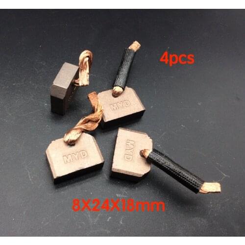 4pcs 8X24X18mm for car 6 cylinder 2751 276A 277 273 251 series starter motor carbon brush