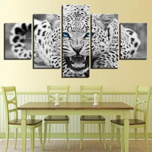 5pcs DIY Diamond Painting Blue Eyes Leopard Tiger Full Square Diamond Embroidery Mosaic Picture Of Rhinestone H324