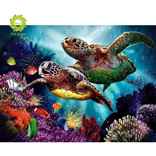 Old Street Home Diamond Painting tortoises Diamond Embroidery Full Square Diamond Mosaic Cross Stitch Landscape Home Decor