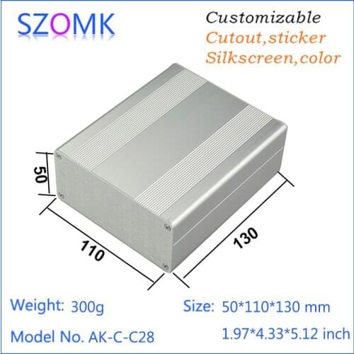 1 pc, 50*110*130mm aluminium electrical junction box aluminum switch boxes electronics project anodizing aluminum case