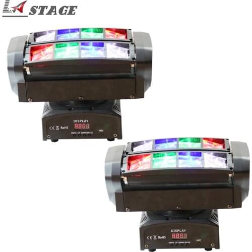 Free shipping Moving Head Light Mini LED Spider 8x3W Beam Light For Disco Stage Show DMX512 7 Channel for Stage Theater Disco
