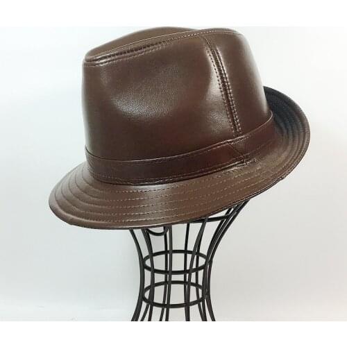 British Fedora Caps For Men Women Street Catwalk Models Genuine Leather Top Hat Male Hip-Hop Jazz Cowboy Hats Cylinder Chapeau