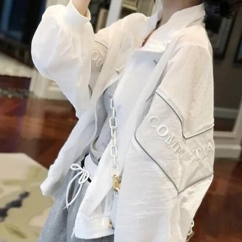 Fashion 2021 Autumn Quick Dry Womens Jackets Coats Windbreaker Sun Protection Patchwork Color Zipper Thin Summer Women Clothing