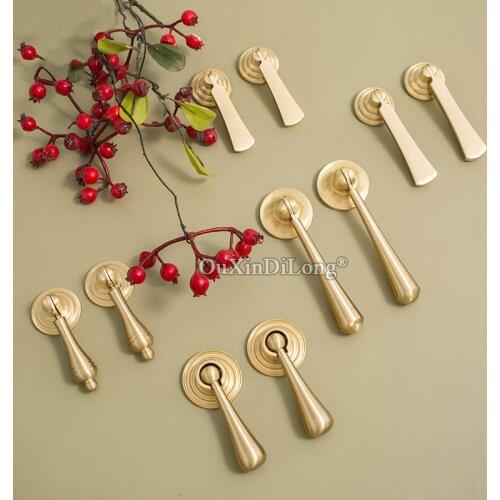 Brand New 2PCS European Solid Brass Furniture Handles Drawer Pulls Cupboard Wardrobe Kitchen TV Wine Cabinet Pulls Handles&Knobs