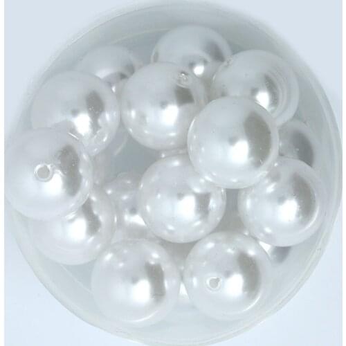 Hot Fashion 18mm 15pcs/lot Round Pearl Imitation Plastic Pearl Beads for DIY jewelry BSG02-08