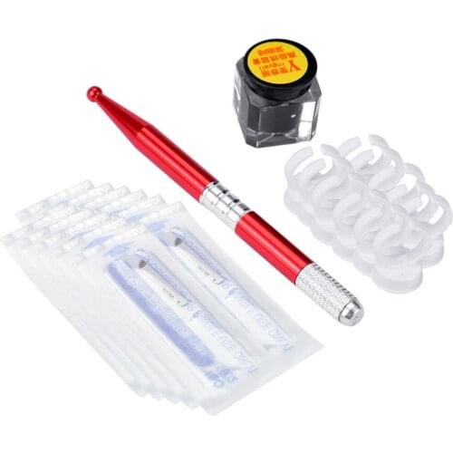 HAICAR Natural Microblading Permanent Makeup Brow Tattoo Needle Pen Pigment Ink Kit/Set Train best seller Tattoo set Z0510 11 44