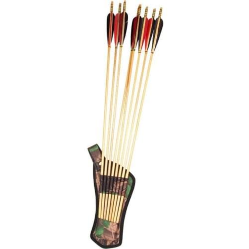 Mounchain Camouflage Arrow Waist Hanging Pot Bag Bow Quiver Archery Holder with Pocket Outdoor Hunting Arrow Archery Accessories