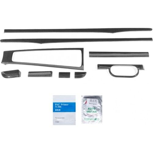 9pcs Carbon Fiber Interior Cover Trim Kit Fits for Porsche Boxter/Cayman 2014 2015 2016 2017 2018 High Quality Car Accessories