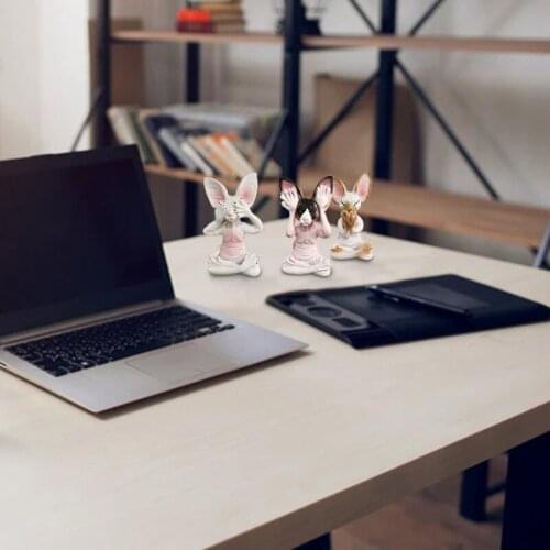 Creative Meditating Cat Ornament Hand Painted Resin Animals Statue Desktop Decoration for Home Living Room Bedroom xqmg Figurine