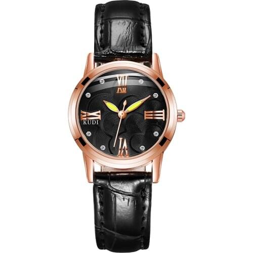 Hot Sell Luxury Diamond Watch for Women Leather Belt Bracelet Quartz Wristwatches Ladies Minimalist Waterproof Analog Watches