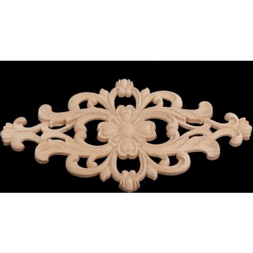 MagiDeal 1Pcs European Classic Wooden Carved Corner Onlay Applique Furniture Decals Home Center Decor Craft