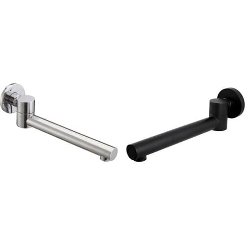 Wall Outlet Wall Mounted Shower Spout Bath Tub Shower Mixer Faucet Spout Filler 180 Degree Folding