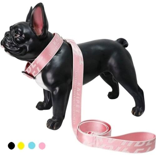 Dog Collar Leash Nylon Puppy Cat Dog Collar Leashes Fashion Pet Collars Adjustable For Chihuahua Pug Bulldog Dogs Leading