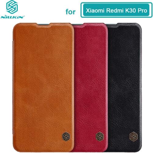 Nillkin Case for Xiaomi Pocophone F2 Pro / POCO X3 NFC M3 Qin Series PU Leather Flip Cover For Xiaomi Redmi K30 Pro Case