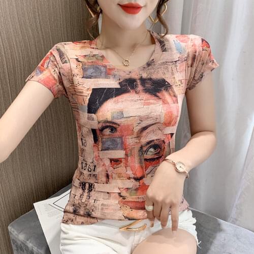 New Women T-shirts Casual Harajuku Printed Tops Tee Summer Female T shirt Short Sleeve T shirt For Women Clothing