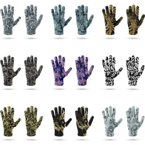 New Winter Women Sports Warm Gloves Artificial Wool Cycling Female Mitten Elastic Knitting Touch Screen Driving Glove Guantes