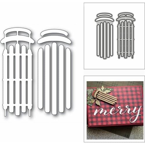 New Vintage Sled Equipment Pattern 2020 Metal Cutting Dies for DIY Scrapbooking Decor and Card Making Embossing Craft No Stamps