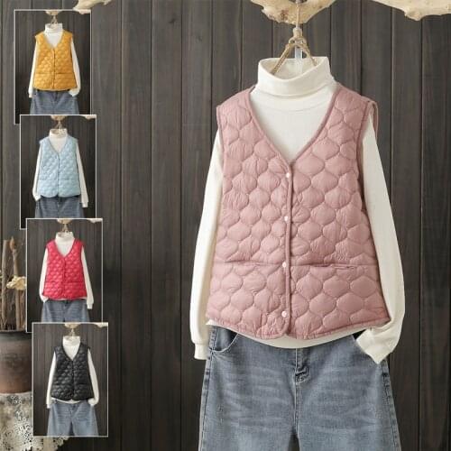 Fall Winter New Plus Size Quilted Warm Vest Women Inner Wear Plus Velvet Cotton Vest Waistcoat Slim Fit Sleeveless Waistcoat 198