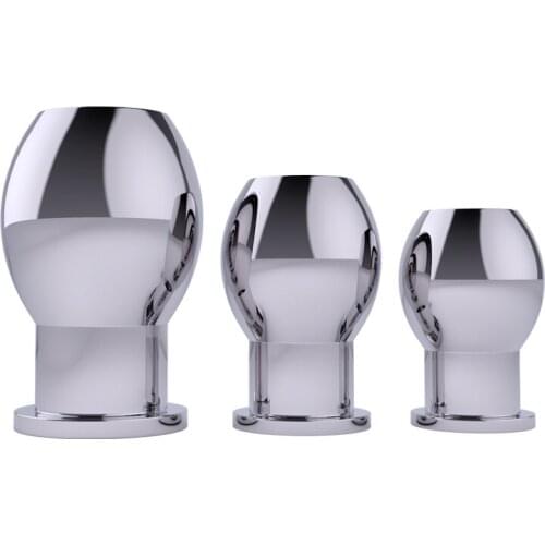 DINGYE Stainaless Steel Anal Hollow Butt Plug Massager P-Spot Ass-Gasm For Male Female Masturbation Anal Expansion Sex Toys