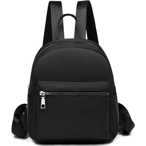 New Fashion Women Backpack Waterproof Nylon Bag Women Girl Solid Casual Backpack Travel Bagpack Small Travel Shoulder Bags