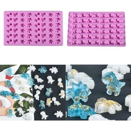 Cute Cartoon Animals Silicone Molds Epoxy Resin Mold Little Dinosaur Turtle Mould for DIY Crafts Jewelry Making Kid Toys Tools