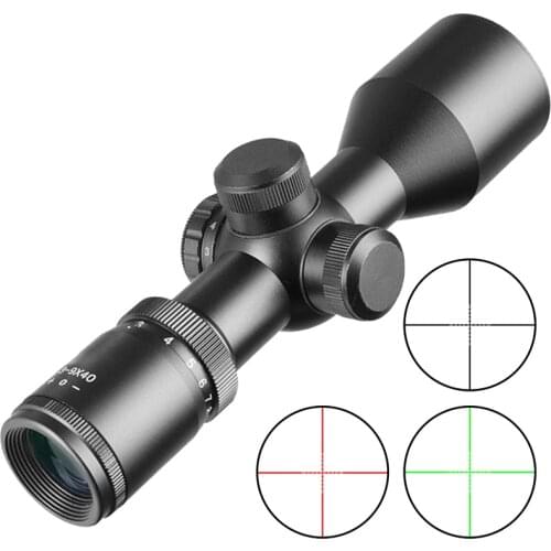 Tactical 3-9x40Compact Optics Scope Mildot/Rangefinder Reticle Red and green luminescent Hunting Riflescopes Cross Pocket mirror