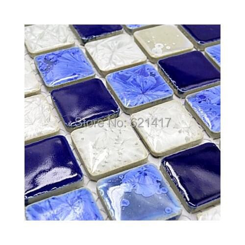 Deep blue white polished porcelain ceramic tiles mosaic kitchen backsplashl tile bathroom floor tiles ceramic wall tiles