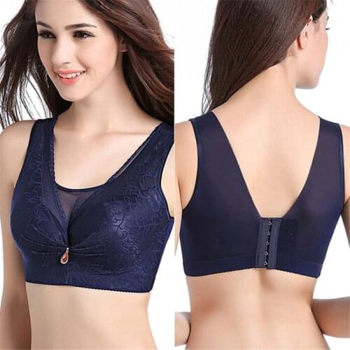 Women Bras Vest Brassiere C D Cups 80C To 100 D Push Up Bras For Women Sexy Underwear Royal Blue Black
