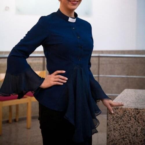 Spring Autumn Women Feminine Ruffles Sleeve Blouse Button Top Long Sleeve Casual Solid Women Loose Casual Slim Formal Tops Party