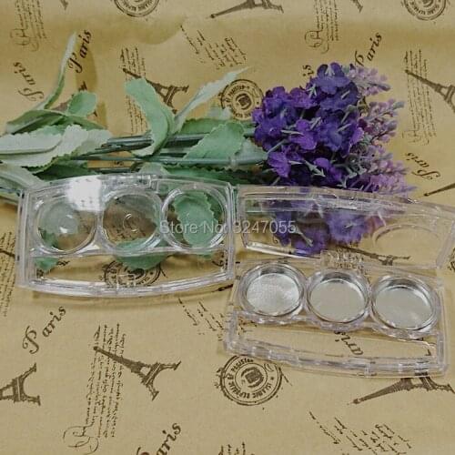20mm Clear Plastic Cosmetic Beauty Lipstick Filling Container, Professional Convenient Eyeshadow Powder Compact Case,10/30/50pcs