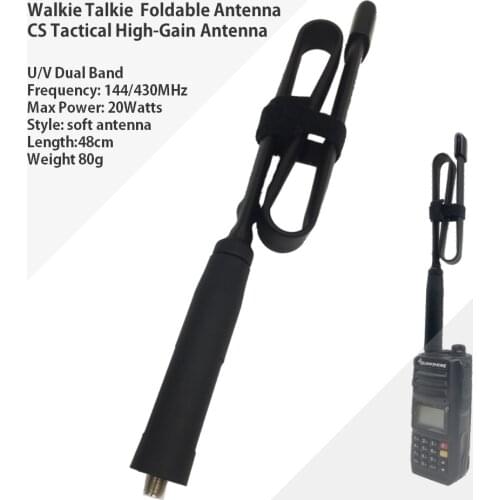 Antenna For Walkie Talkie UHF VHF UV-5R UV-82 Accessories Ham Radio Foldabale Antenna CB SMA-Female Connector Dual Band 144/430M