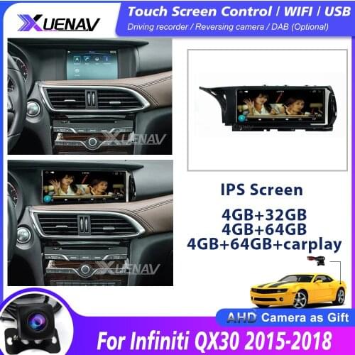 PX6 Android Car Radio Audio Stereo Player For Infiniti QX30 2015-2018 Multimedia DVD GPS Navigation Player Radio